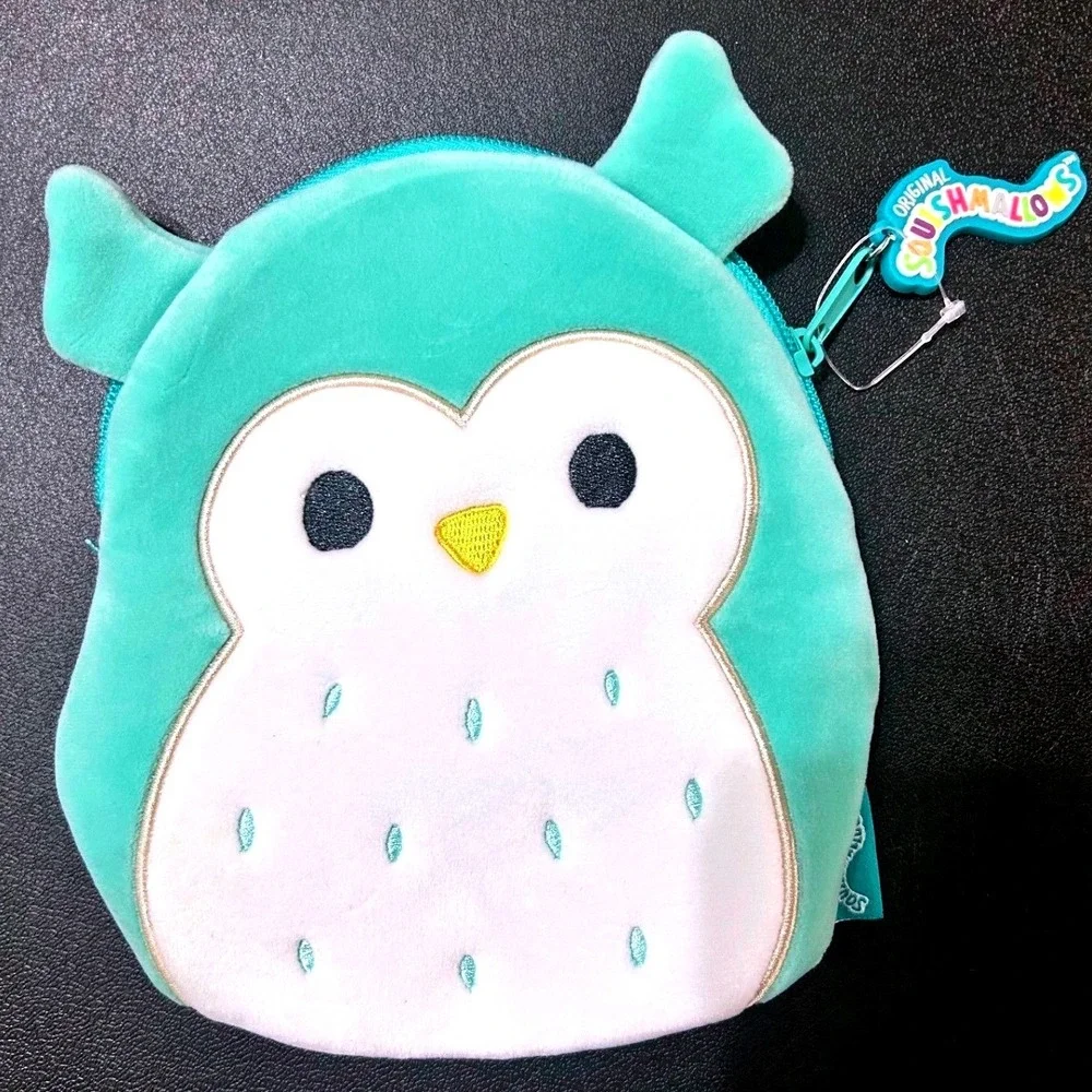 Squishmallows Winston the Owl‎ Teal School Supplies Pencil Pouch 7.5